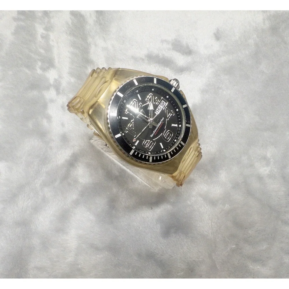 Technomarine Cruise Black Dial Day Date Mens 44mm Watch 20ATM Diver